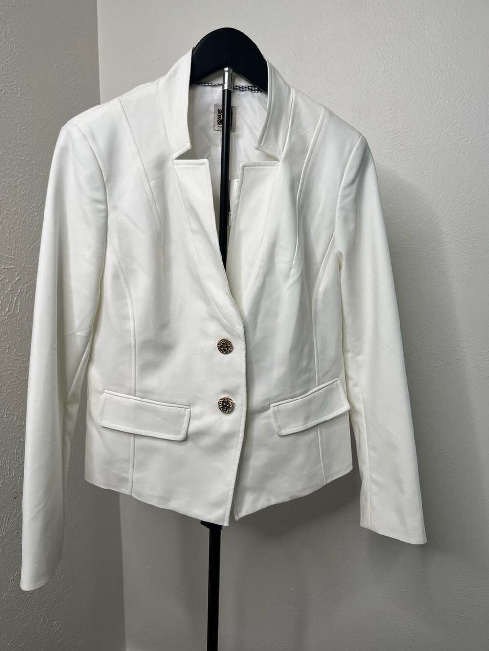 Anne Klein White Tailored Blazer Suit Separate Career Workwear Jacket